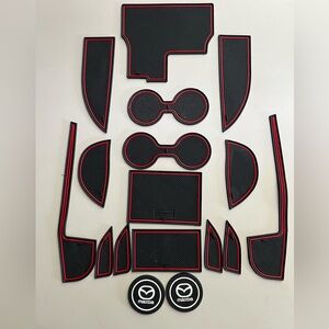 Mazda CX-5 accessories. Car Interior Mat Set with Red Trim